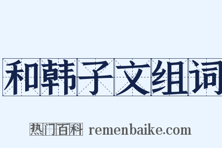 和韩子文组词是什么意思的图片